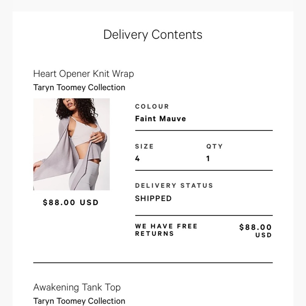 Lululemon Taryn Toomy heart opener kit wrap